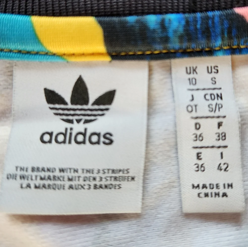 ADIDAS× Farm RIO Banana Leaf Yellow Royal Blue Zips Sporty Baseball Track Jacket - Picture 8 of 16